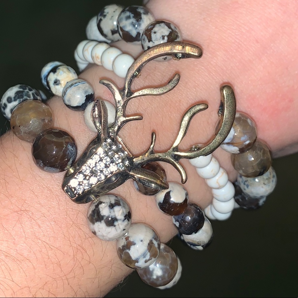 Diamond animal head bracelet